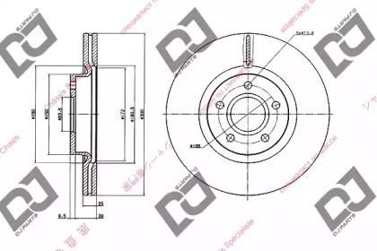 Тормозной диск DJ PARTS BD2072